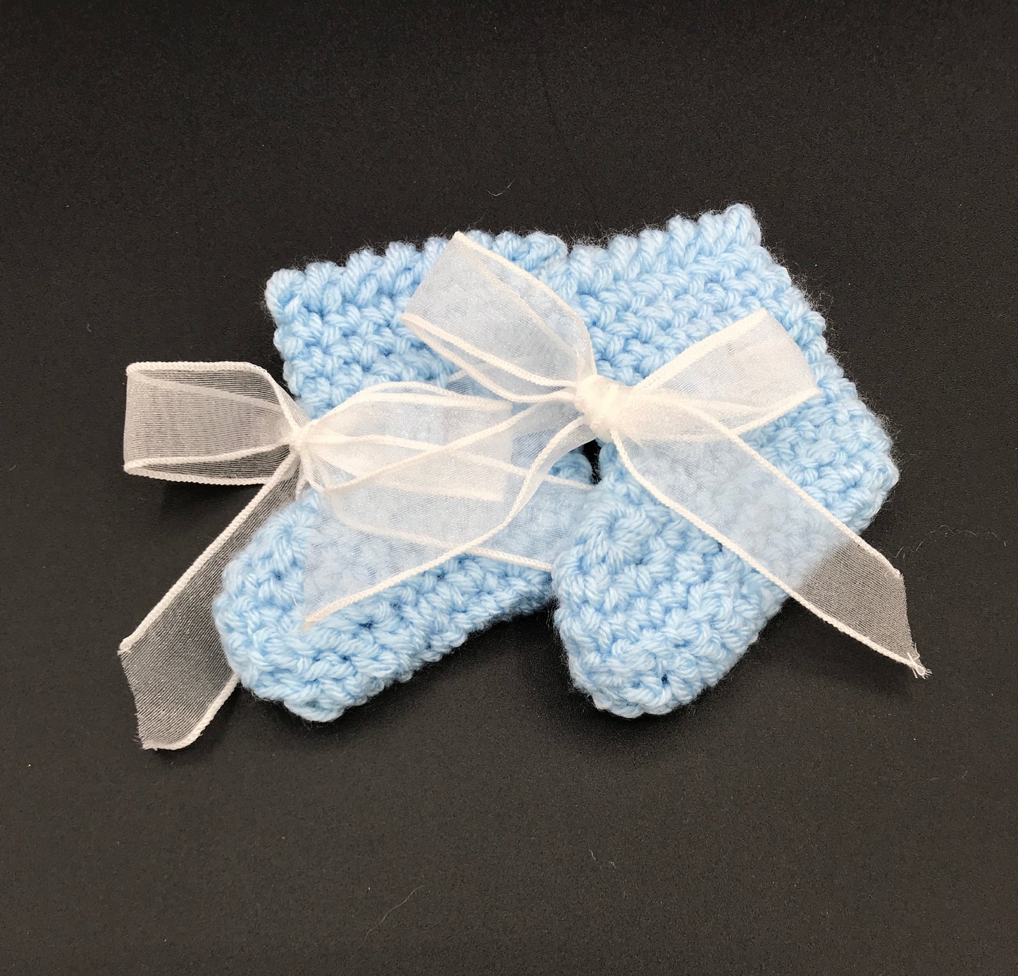 Heirloom Baby booties - Baby blue
