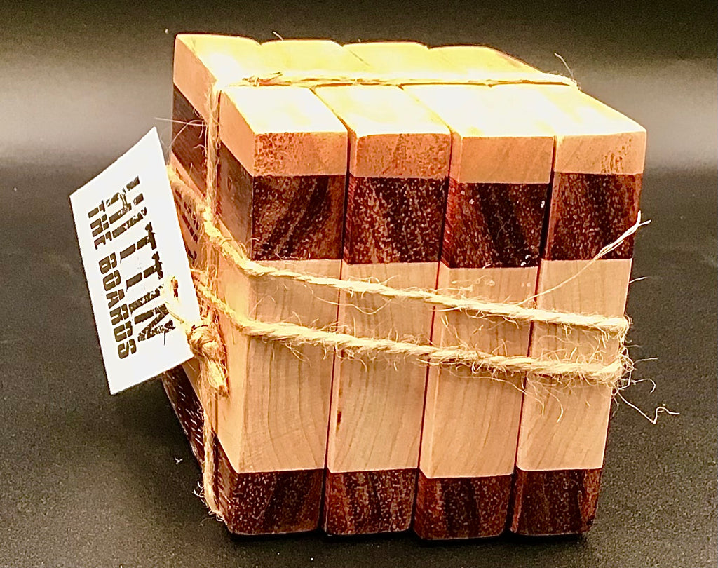 Maple / Purpleheart coasters