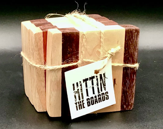 Maple / Purpleheart coasters