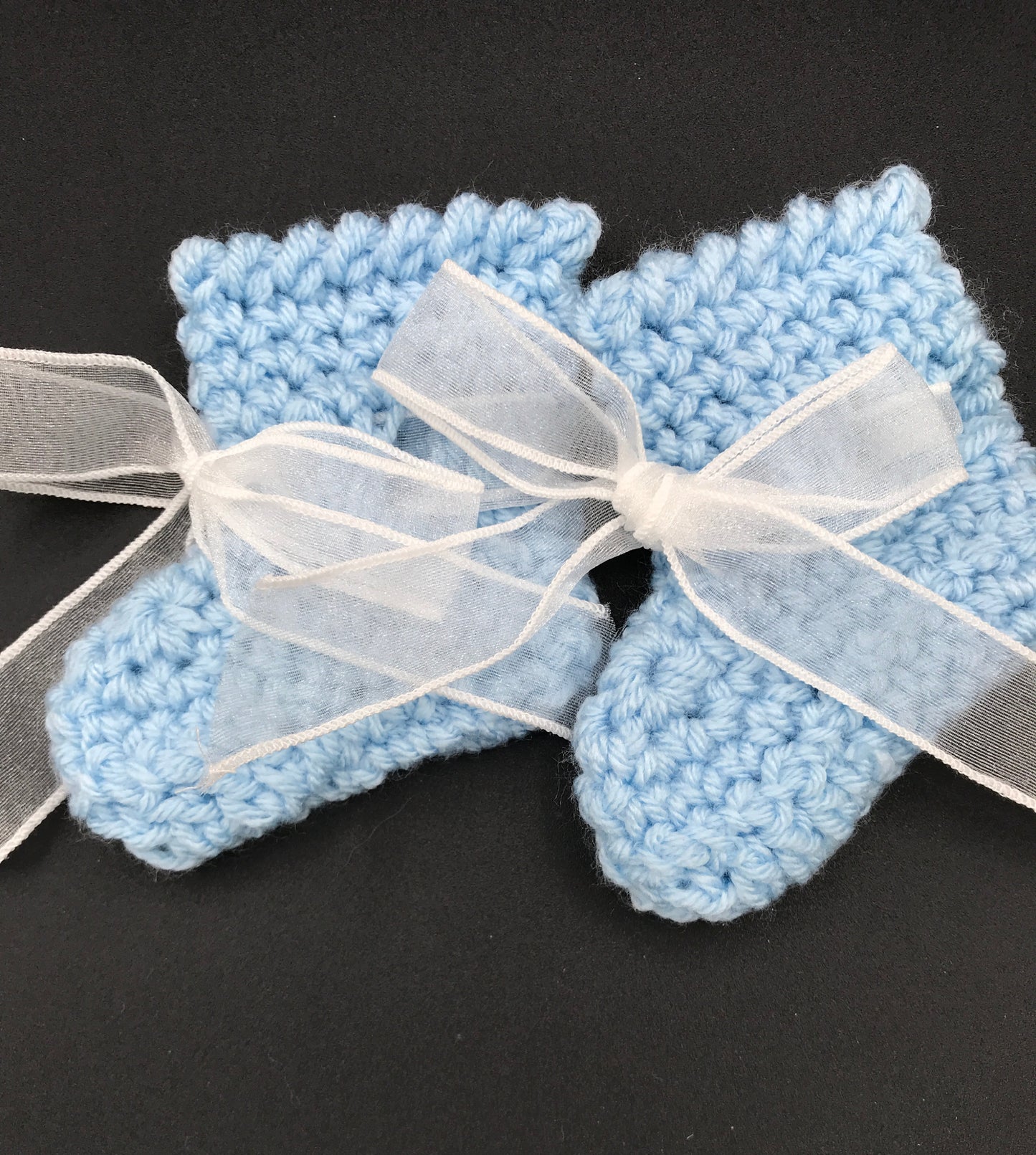 Heirloom Baby booties - Baby blue