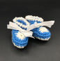Heirloom Baby booties - Blue & White
