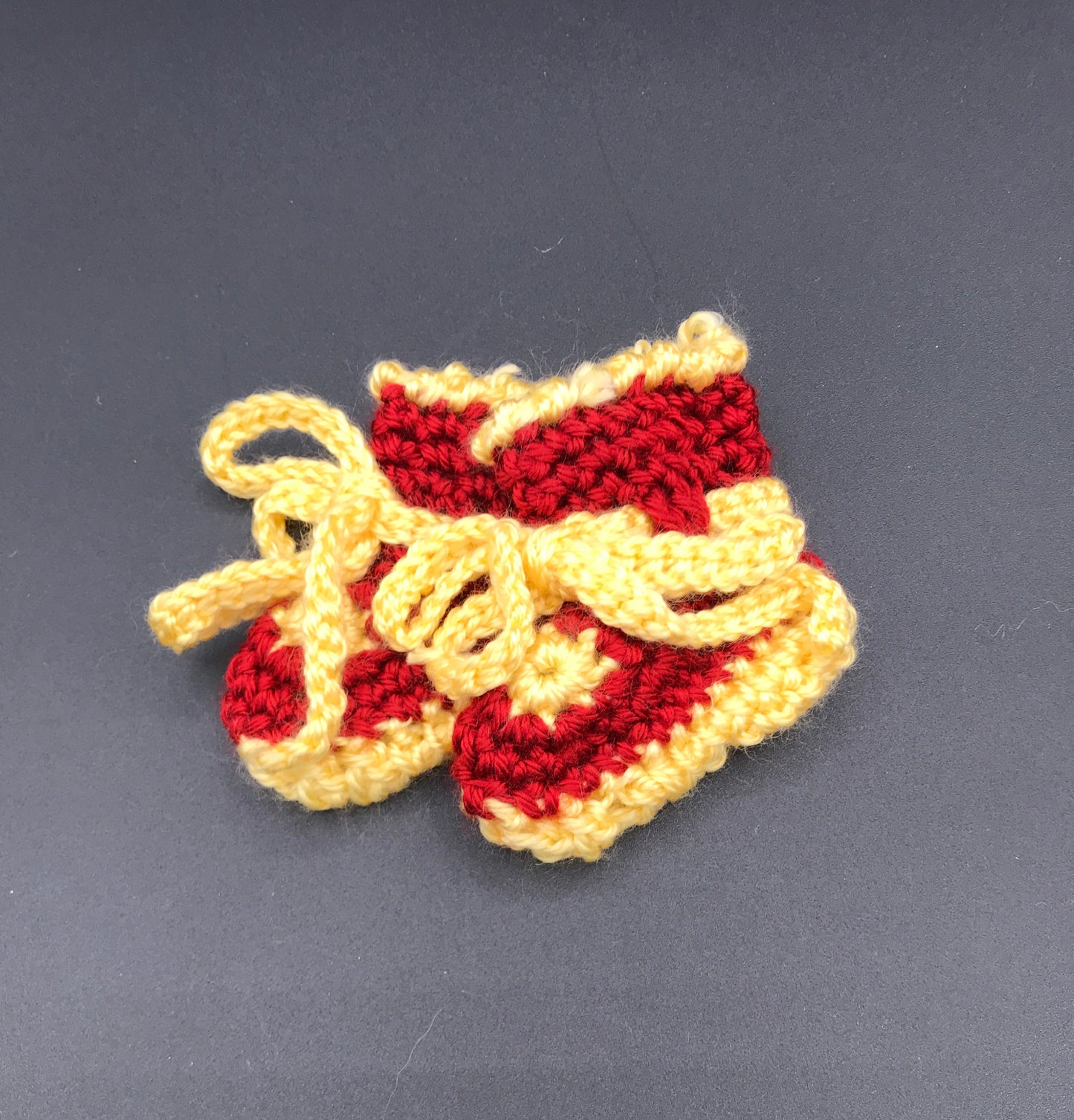 Heirloom Baby booties - Garnet & Gold FSU