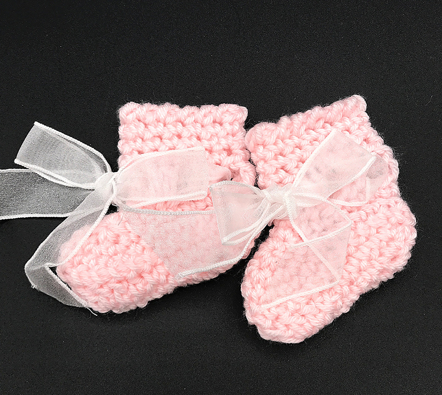 Heirloom Baby booties - Pastel pink