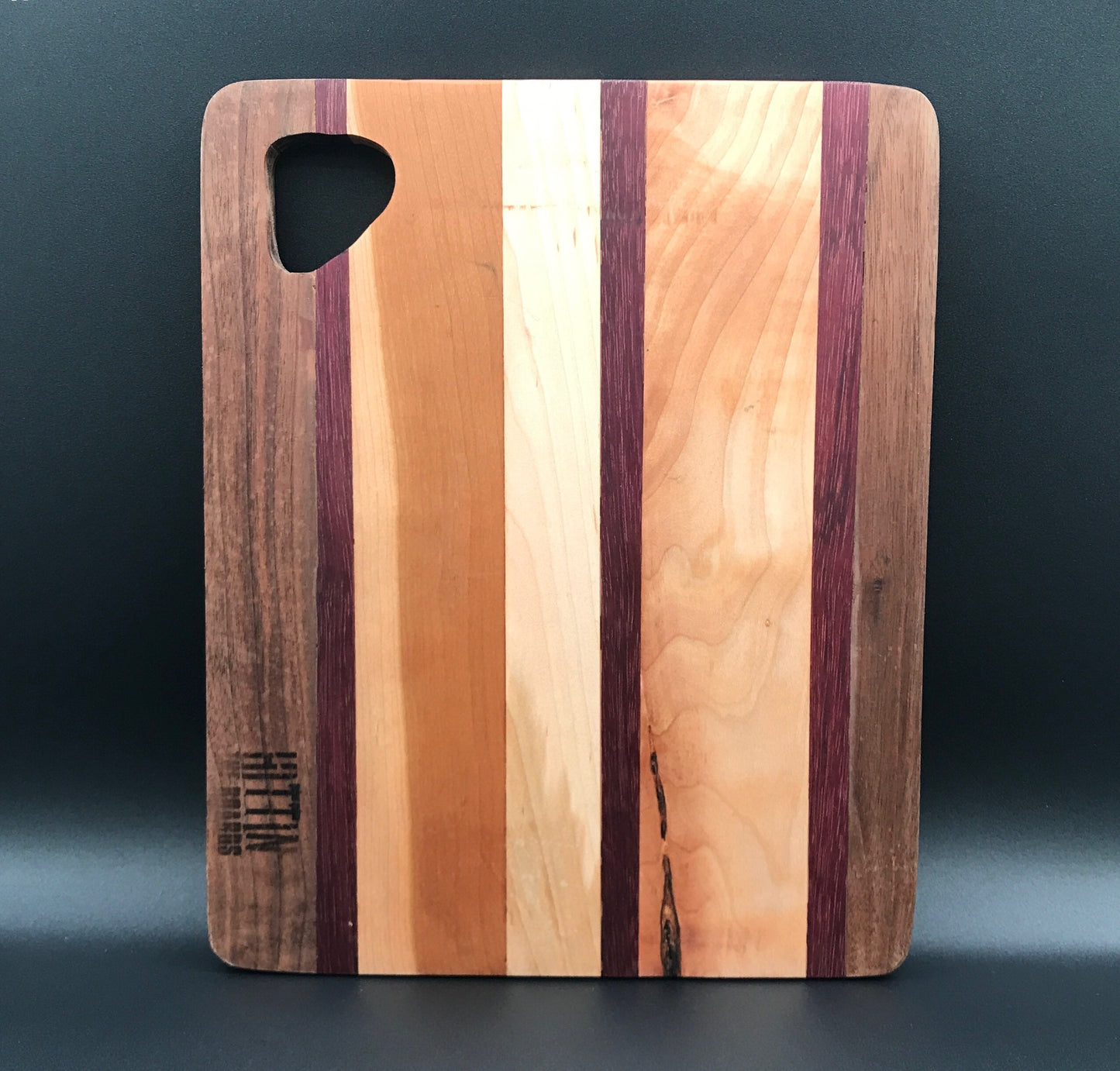 Heart Left Multi-wood cutting board