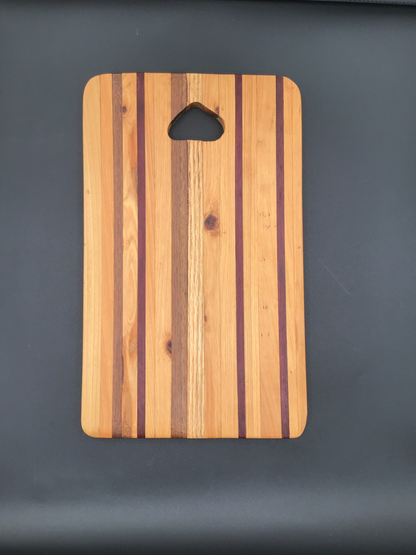 Medium Maple, Cherry, Walnut, Cypress, Purpleheart Board