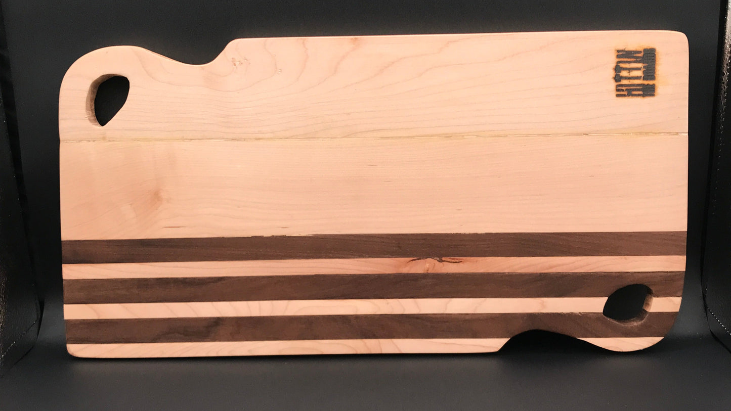 Large Charcuterie/Cutting Board with Maple and Walnut