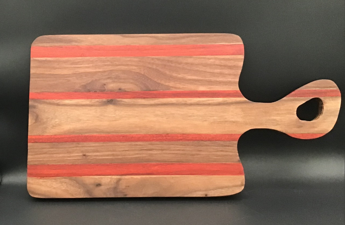 Handled Charcuterie/Cutting Board with Walnut & Padauk