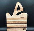 Handled Charcuterie/Cutting Board with Maple, Sycamore, Walnut and Ambrosia