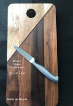 Maple, Walnut, Purpleheart Angled Design Board