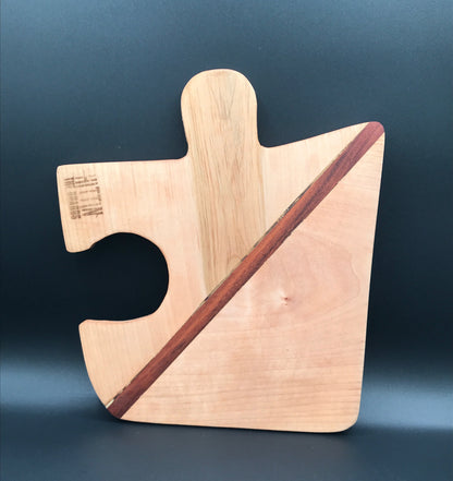 Puzzle Piece Board with Maple, Walnut